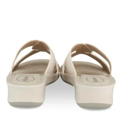 Mules Confort BLANC Femme Motif Uni A Enfiler
