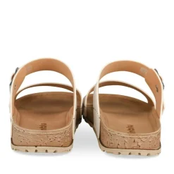 Mules Confort BLANC Femme Motif Uni A Enfiler