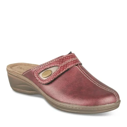 Mules Confort BORDEAUX Femme Motif Uni A Enfiler