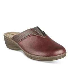 Mules Confort BORDEAUX Femme Motif Uni A Enfiler