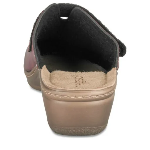 Mules Confort BORDEAUX Femme Motif Uni A Enfiler