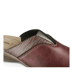 Mules Confort BORDEAUX Femme Motif Uni A Enfiler