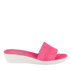 Mules Confort FUSCHIA Femme Motif Uni A Enfiler