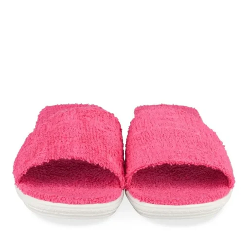 Mules Confort FUSCHIA Femme Motif Uni A Enfiler