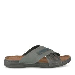 Mules Confort GRIS Homme Motif Uni A Enfiler