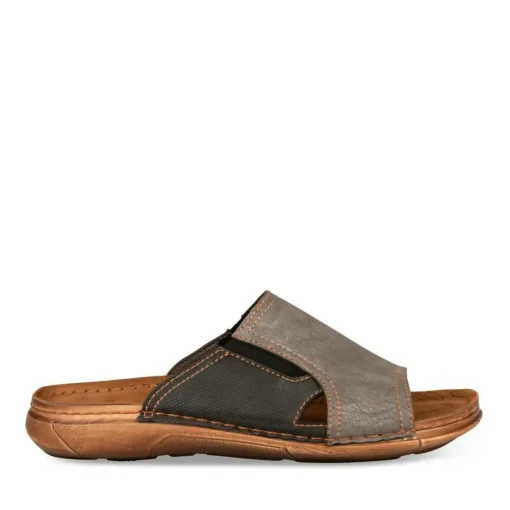 Mules Confort GRIS Homme Motif Uni