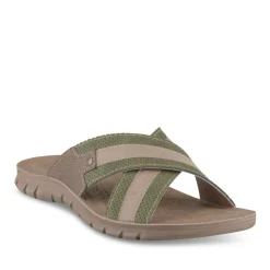 Mules Confort KAKI Homme Motif Uni A Enfiler