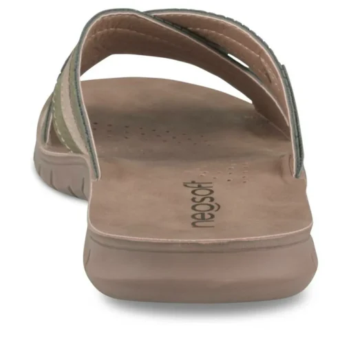 Mules Confort KAKI Homme Motif Uni A Enfiler