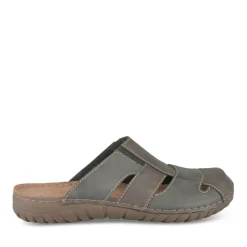 Mules Confort MARRON Homme Motif Uni A Enfiler
