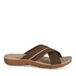 Mules Confort MARRON Homme Motif Uni A Enfiler