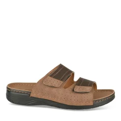 Mules Confort MARRON Homme Motif Uni A Enfiler