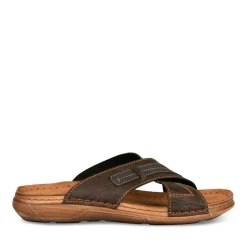 Mules Confort MARRON Homme Motif Uni