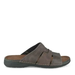 Mules Confort MARRON Homme Motif Uni A Enfiler