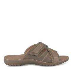 Mules Confort MARRON Homme Motif Uni A Enfiler