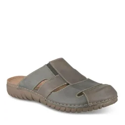 Mules Confort MARRON Homme Motif Uni A Enfiler