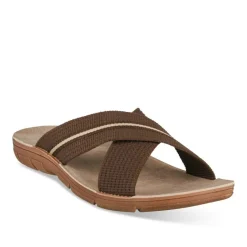 Mules Confort MARRON Homme Motif Uni A Enfiler