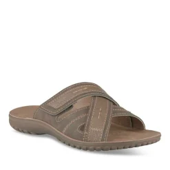 Mules Confort MARRON Homme Motif Uni A Enfiler