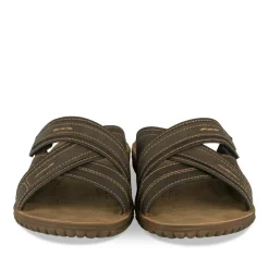 Mules Confort MARRON Homme Motif Uni A Enfiler