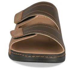 Mules Confort MARRON Homme Motif Uni A Enfiler