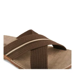 Mules Confort MARRON Homme Motif Uni A Enfiler