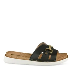 Mules Confort NOIR Femme Motif Uni A Enfiler