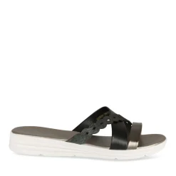 Mules Confort NOIR Femme Motif Uni A Enfiler