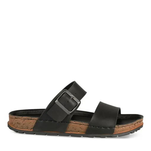 Mules Confort NOIR Femme Motif Uni A Enfiler