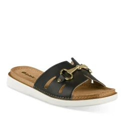 Mules Confort NOIR Femme Motif Uni A Enfiler