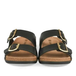 Mules Confort NOIR Femme Motif Uni A Enfiler