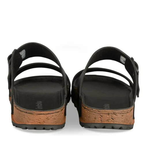 Mules Confort NOIR Femme Motif Uni A Enfiler
