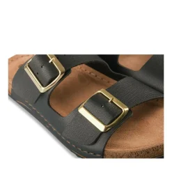 Mules Confort NOIR Femme Motif Uni A Enfiler