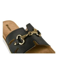 Mules Confort NOIR Femme Motif Uni A Enfiler
