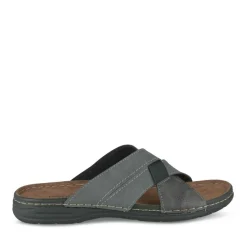 Mules Confort NOIR Homme Motif Uni A Enfiler