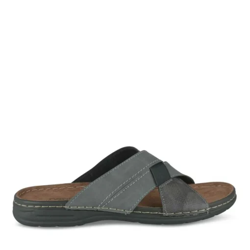 Mules Confort NOIR Homme Motif Uni A Enfiler