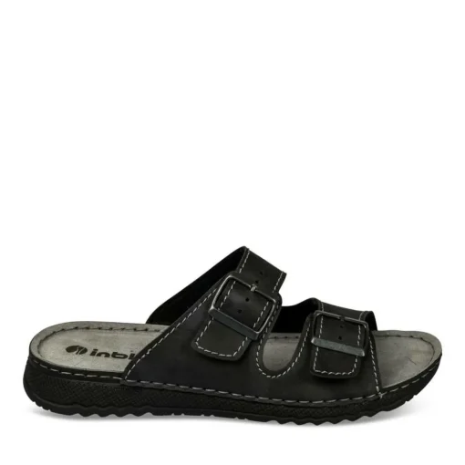 Mules Confort NOIR Homme Boucle