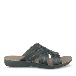 Mules Confort NOIR Homme Motif Uni A Enfiler