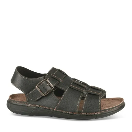 Mules Confort NOIR Homme Motif Uni A Enfiler