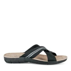 Mules Confort NOIR Homme Motif Uni A Enfiler