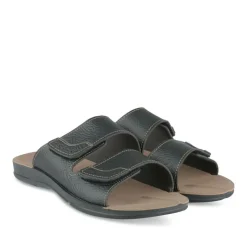 Mules Confort NOIR Homme Motif Uni Scratch