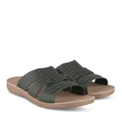 Mules Confort NOIR Homme Motif Uni A Enfiler