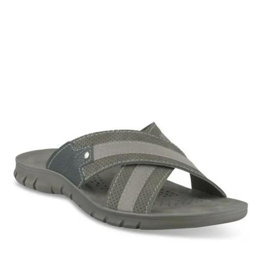 Mules Confort NOIR Homme Motif Uni A Enfiler