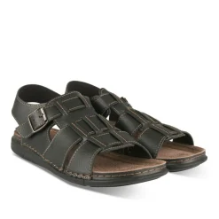 Mules Confort NOIR Homme Motif Uni A Enfiler