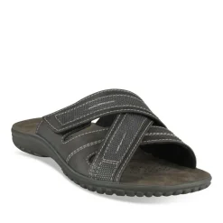 Mules Confort NOIR Homme Motif Uni A Enfiler