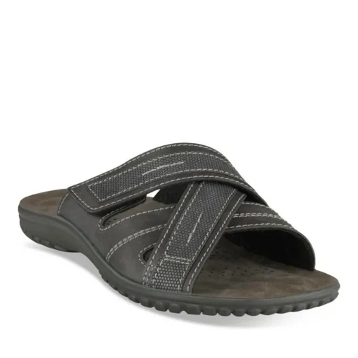 Mules Confort NOIR Homme Motif Uni A Enfiler