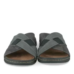 Mules Confort NOIR Homme Motif Uni A Enfiler