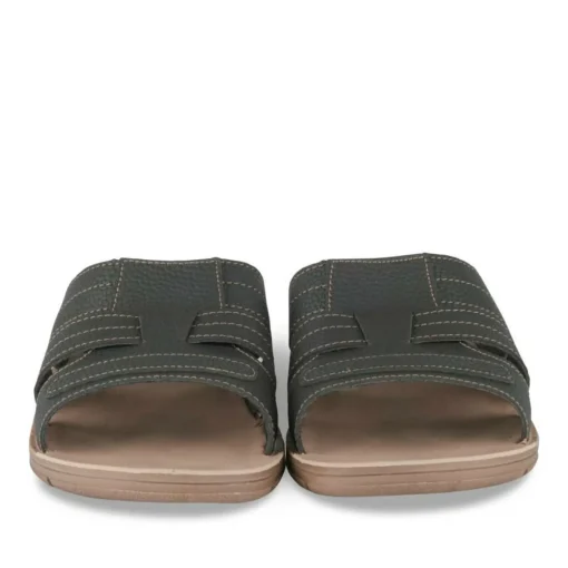 Mules Confort NOIR Homme Motif Uni A Enfiler