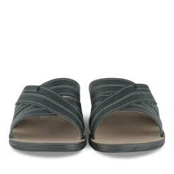 Mules Confort NOIR Homme Motif Uni A Enfiler