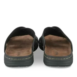Mules Confort NOIR Homme Motif Uni A Enfiler