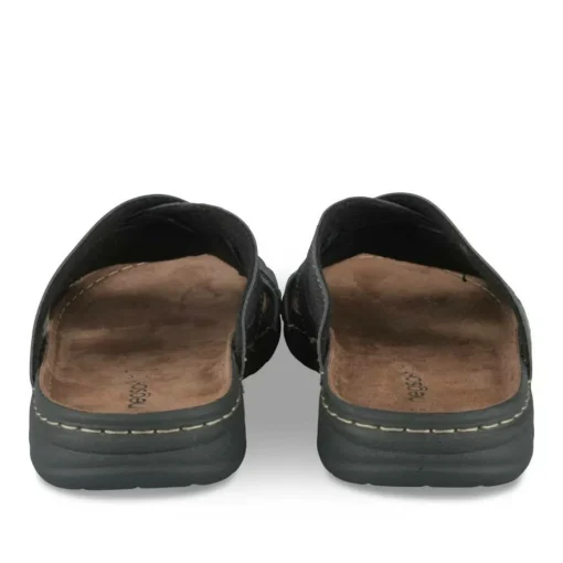 Mules Confort NOIR Homme Motif Uni A Enfiler