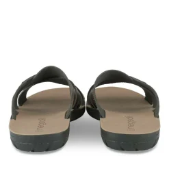 Mules Confort NOIR Homme Motif Uni A Enfiler